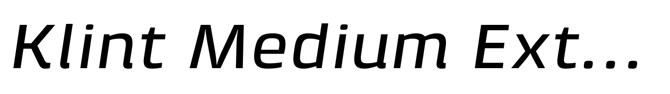 Klint Medium Extended Italic